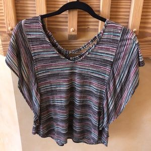 Soprano Striped Sparkly Top